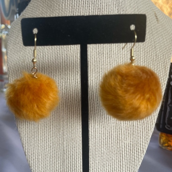Zara Long Pom Pom Earrings - Picture 2 of 5